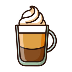 latte macchiato icon design