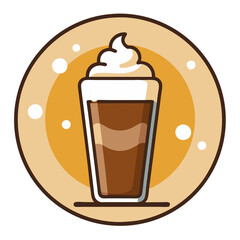 latte macchiato icon design