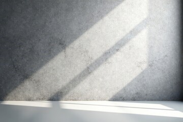 Fototapeta premium Abstract gray gradient wall, bright white light, empty room studio, illuminated, clean