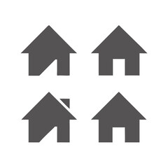 Essential Home Icons for Navigation and Property Applications"