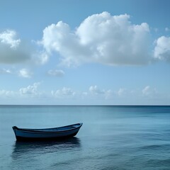 Naklejka premium boat on the sea