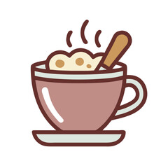 hot chocolate icon design