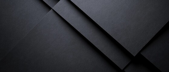 Abstract Geometric Background with Overlapping Dark Gray Paper Layers Creating a Modern and Minimalistic Design