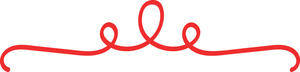 Simple Red Ornamental Divider Vector Design