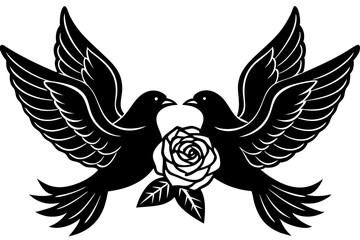 Line Art, Vector, and Silhouette Designs, Valentine’s Day Banner