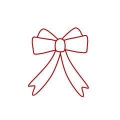 Hand drawn colored ribbon illustration 