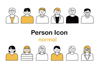 人物の上半身アイコン（ノーマル）