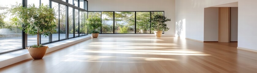 Fototapeta premium Serene Minimalist Space with Natural Light