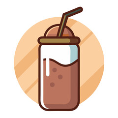 chocolate milk icon design