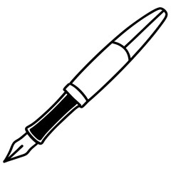 Fountain Pen Line Art Vector Design