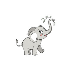 cute elephant vector art and illustration