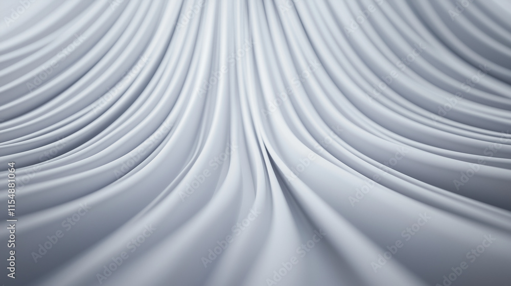 Aufkleber abstract flowing fabric: elegant curves and soft folds of luxurious, light gray fabric create a visu
