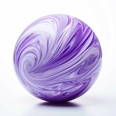 Fototapeta premium Abstract Photo of Purple Marble Ball on White Surface