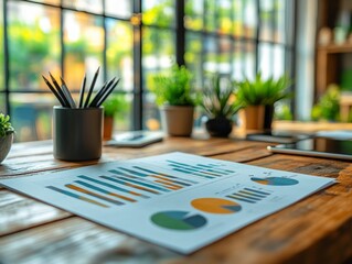 Collaborative team brainstorming session on sustainable business practices modern office space visual insights engaged perspective innovative concepts for business development