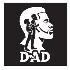 Dad Svg silhouette vector design