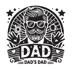 Dad Svg silhouette vector design