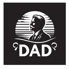 Dad Svg silhouette vector design