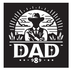 Dad Svg silhouette vector design