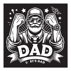 Dad Svg silhouette vector design