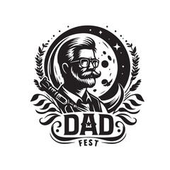 Dad Svg silhouette vector design