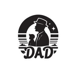 Dad Svg silhouette vector design