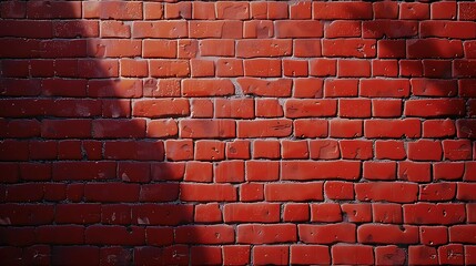 Red brick wall texture background. Close up of red brick wall