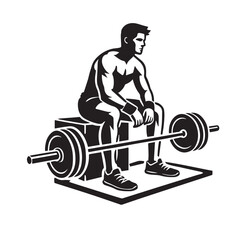 
Strong Smiling Man Doing Bench Press Exercise Cartoon Vector Illustration
