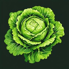 Fototapeta premium the AI Image Generator, Fresh Green Cabbage Isolated on a Clean