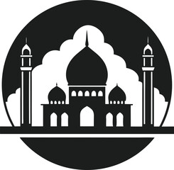Islamic Mosque Silhouette Vector Illustration