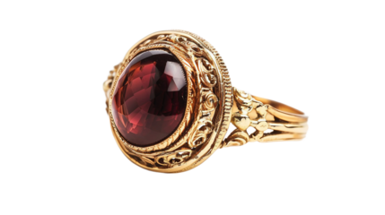 Georgian Era Ring on transparent background PNG.
