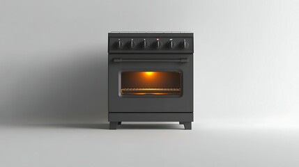 A perfect shot of the oven isolated on a white background