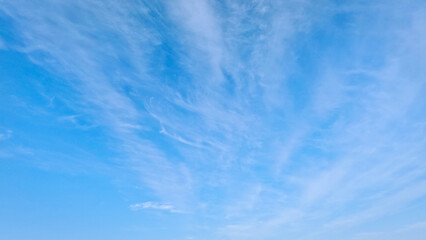 nice huge clouds in the blue sky background - photo of nature