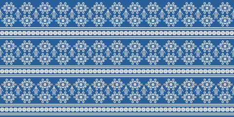 Batik Seamless Christmas embroidery textile ethnic ornament border pattern fabric