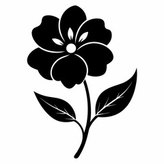 Blooming Beauty black silhouette vector