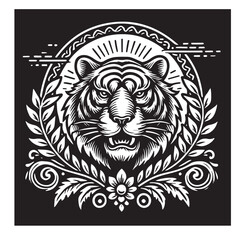 Fototapeta premium Tiger svg vector design
