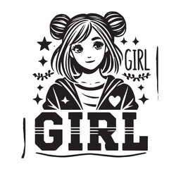 Girl svg vector design