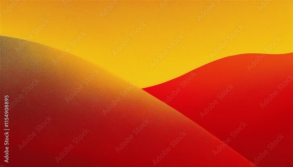 Poster red and yellow color background with gradient and grain effect. generated image