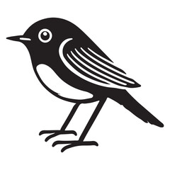 Bird icon, silhouette, logo on white background
