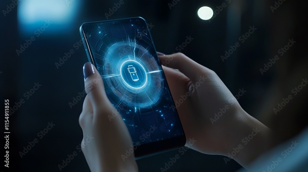 Poster cybersecurity and privacy concept with a lock icon on a virtual screen businesswoman safeguarding pe
