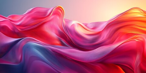 Obraz premium Abstract colorful flowing fabric.