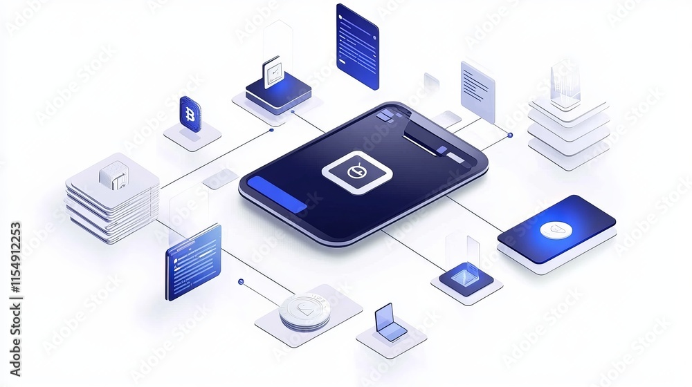 Poster digital wallet functionality controlled by blockchain and smart contracts