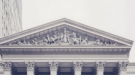 Obraz premium Federal Reserve building facade showcasing the iconic architecture and symbolic representation of economic stability and monetary policy in the United States