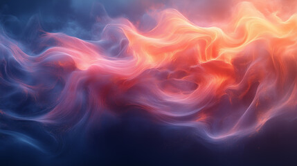 Obraz premium Dreamy Abstract Flow of Warm and Cool Colors in Motion