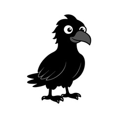 Eagle cartoon vector silhouette
