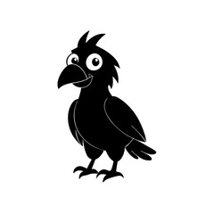 Eagle cartoon vector silhouette