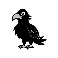 Eagle cartoon vector silhouette
