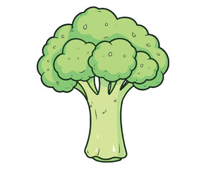 Broccoli Vegetable Coloring Page