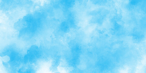 Brush-painted blurred and grainy paint aquarelle Abstract light sky blue grunge texture with grunge and grainy watercolor or paper texture grunge and cloudy watercolor stains and scratches.