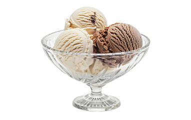 Stylish Ice Cream Bowl on transparent background PNG.