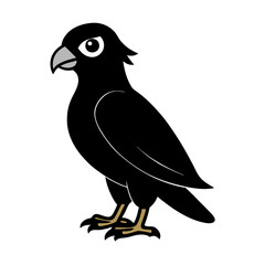 Falcon cartoon vector silhouette